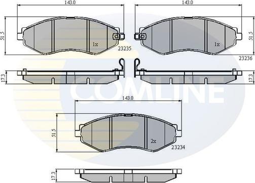 Comline CBP31188 - Set placute frana,frana disc aaoparts.ro