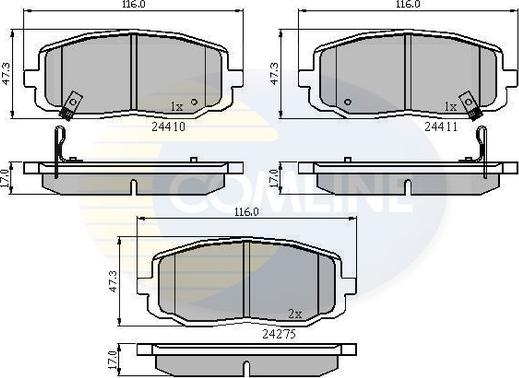 Comline CBP31319 - Set placute frana,frana disc aaoparts.ro