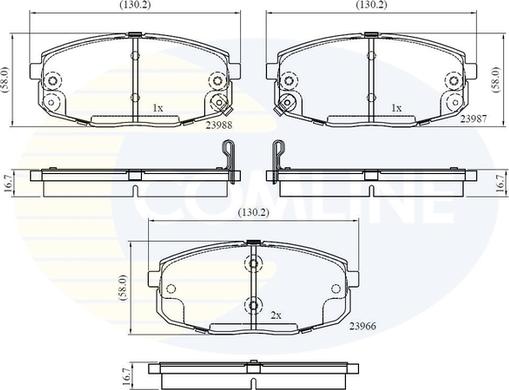 Comline CBP31798 - Set placute frana,frana disc aaoparts.ro