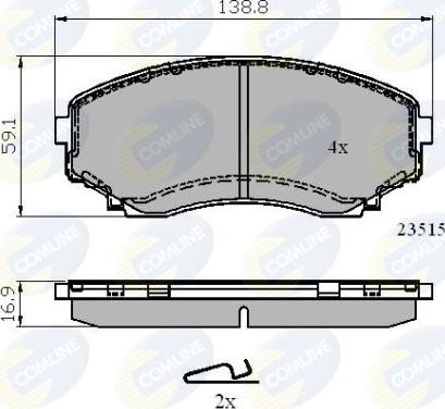 Comline CBP31732 - Set placute frana,frana disc aaoparts.ro