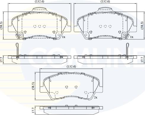 Comline CBP32419 - Set placute frana,frana disc aaoparts.ro