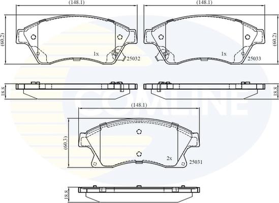 Comline CBP32038 - Set placute frana,frana disc aaoparts.ro