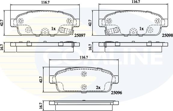 Comline CBP32024 - Set placute frana,frana disc aaoparts.ro