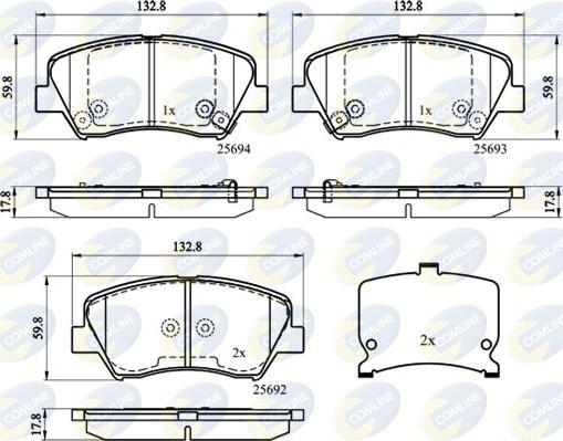 Comline CBP32152 - Set placute frana,frana disc aaoparts.ro
