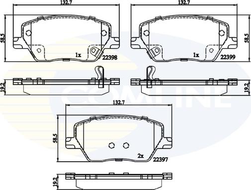 Comline CBP32324 - Set placute frana,frana disc aaoparts.ro