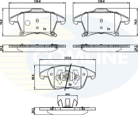 Comline CBP32286 - Set placute frana,frana disc aaoparts.ro