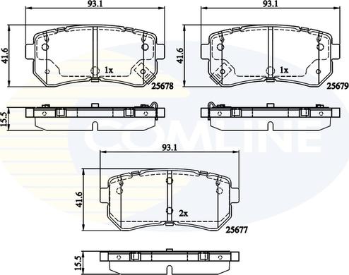 Comline CBP32276 - Set placute frana,frana disc aaoparts.ro