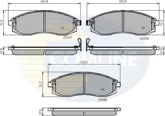 Comline CBP3776 - Set placute frana,frana disc aaoparts.ro