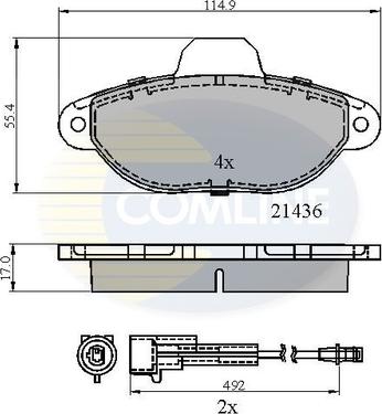 Comline CBP2509 - Set placute frana,frana disc aaoparts.ro