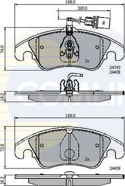 Comline CBP21789 - Set placute frana,frana disc aaoparts.ro