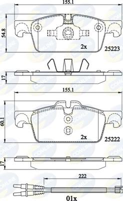 Comline CBP22195 - Set placute frana,frana disc aaoparts.ro