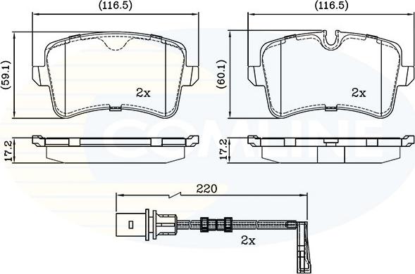 Comline CBP22121 - Set placute frana,frana disc aaoparts.ro