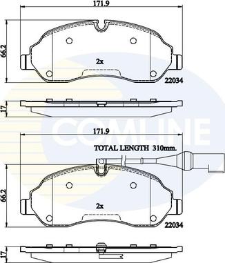 Comline CBP22214 - Set placute frana,frana disc aaoparts.ro