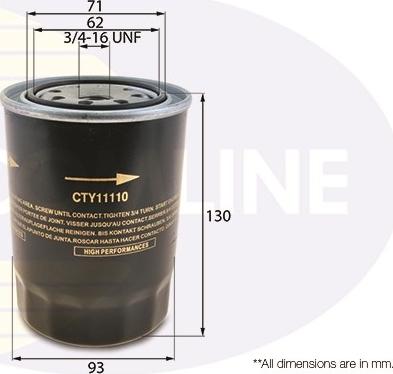 Comline CTY11110 - Filtru ulei aaoparts.ro