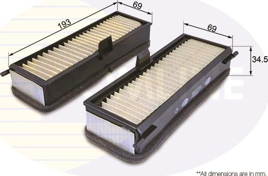 Comline EKF281 - Filtru, aer habitaclu aaoparts.ro