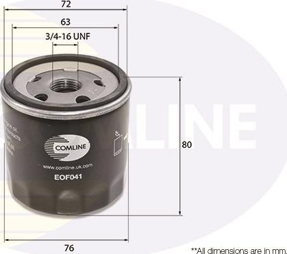 Comline EOF041 - Filtru ulei aaoparts.ro