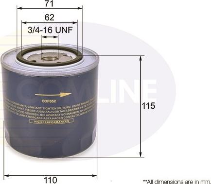 Comline EOF052 - Filtru ulei aaoparts.ro