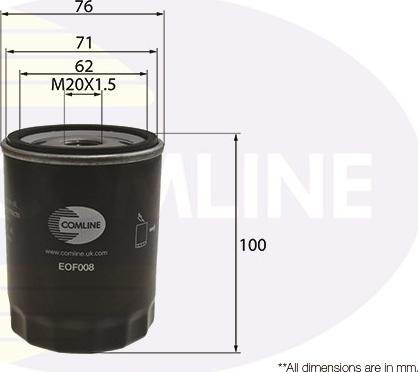 Comline EOF008 - Filtru ulei aaoparts.ro