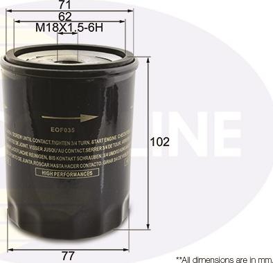 Comline EOF035 - Filtru ulei aaoparts.ro