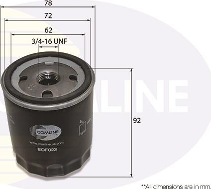 Comline EOF023 - Filtru ulei aaoparts.ro