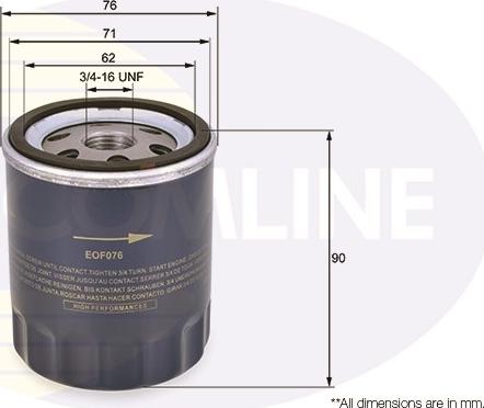 Comline EOF076 - Filtru ulei aaoparts.ro