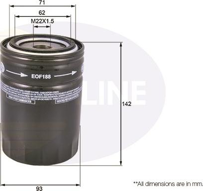 Comline EOF188 - Filtru ulei aaoparts.ro