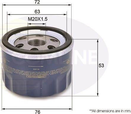 Comline EOF176 - Filtru ulei aaoparts.ro