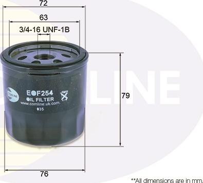 Comline EOF254 - Filtru ulei aaoparts.ro