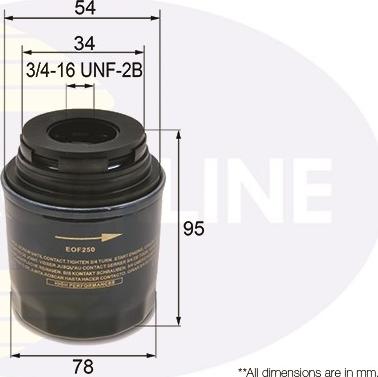 Comline EOF250 - Filtru ulei aaoparts.ro