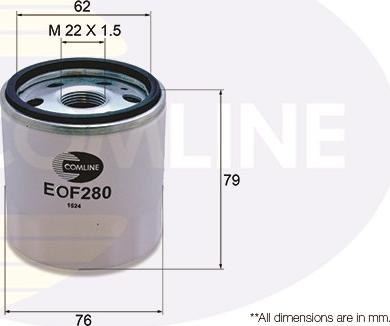 Comline EOF280 - Filtru ulei aaoparts.ro