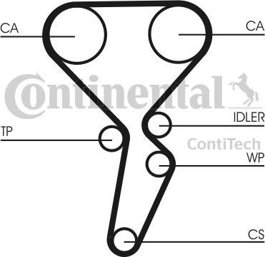 CONTINENTAL CT941 - Curea de distributie aaoparts.ro