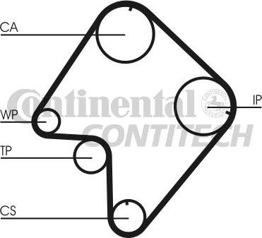 CONTINENTAL CT832 - Curea de distributie aaoparts.ro