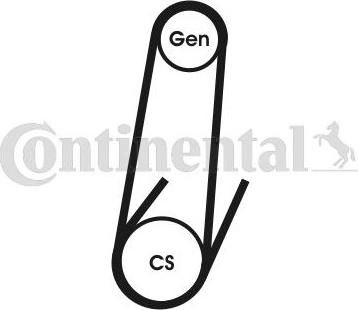 CONTITECH 4 PK 592 ELAST - Curea transmisie cu caneluri aaoparts.ro