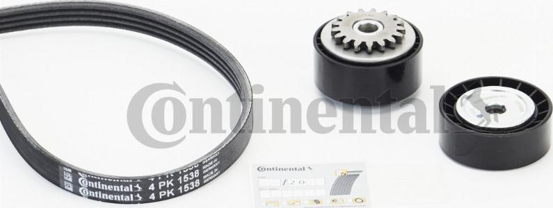 CONTINENTAL 4PK1538K1 - Set curea transmisie cu caneluri aaoparts.ro