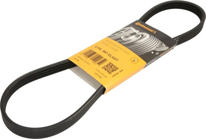 CONTINENTAL 4 PK 867 ELAST - Curea transmisie cu caneluri aaoparts.ro