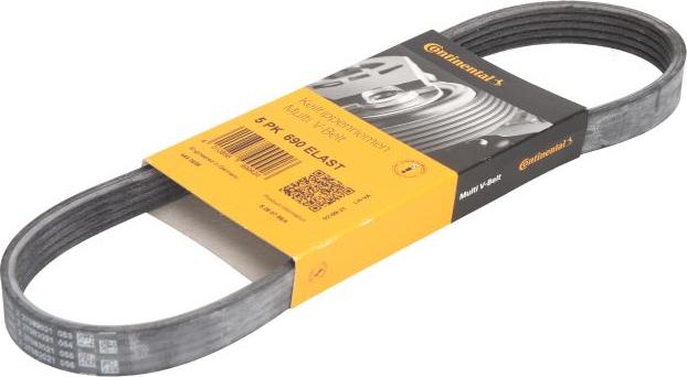 CONTINENTAL 5PK690 ELAST - Curea transmisie cu caneluri aaoparts.ro