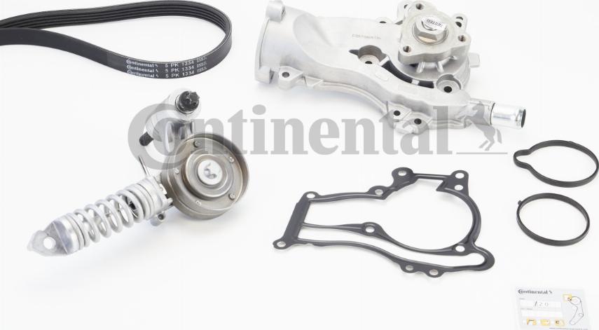 CONTINENTAL 5PK1334WP1 - Pompa apa + Set curea transmisie cu caneluri aaoparts.ro