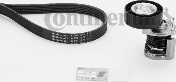 CONTITECH 6 PK 1070 K1 - Set curea transmisie cu caneluri aaoparts.ro