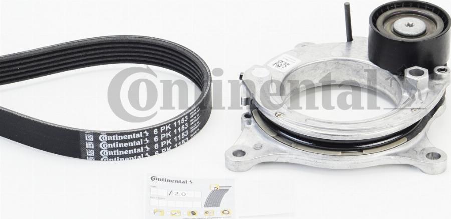 CONTINENTAL 6 PK 1153 K3 - Set curea transmisie cu caneluri aaoparts.ro