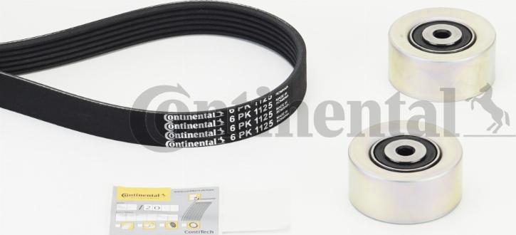 CONTINENTAL 6PK1125K1 - Set curea transmisie cu caneluri aaoparts.ro