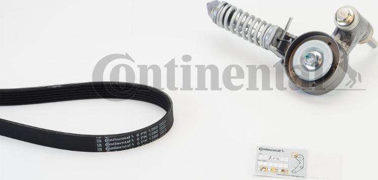 CONTINENTAL 6PK1390K2 - Set curea transmisie cu caneluri aaoparts.ro