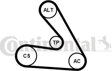 CONTITECH 6PK1270K1 - Set curea transmisie cu caneluri aaoparts.ro