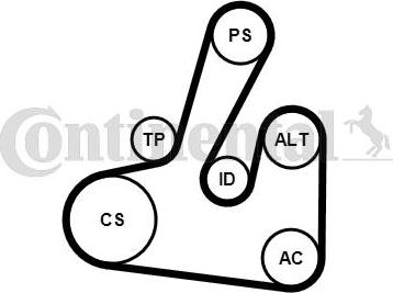 CONTITECH 6PK1705K2 - Set curea transmisie cu caneluri aaoparts.ro