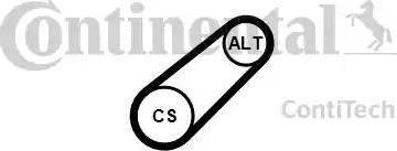CONTINENTAL 6PK799 ELAST T1 - Curea transmisie cu caneluri aaoparts.ro