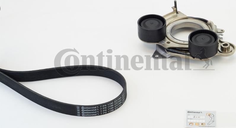 CONTINENTAL 7 PK 1196 EXTRA K1 - Set curea transmisie cu caneluri aaoparts.ro