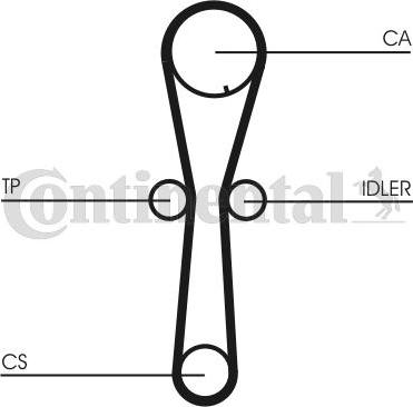 CONTITECH CT954 - Curea de distributie aaoparts.ro