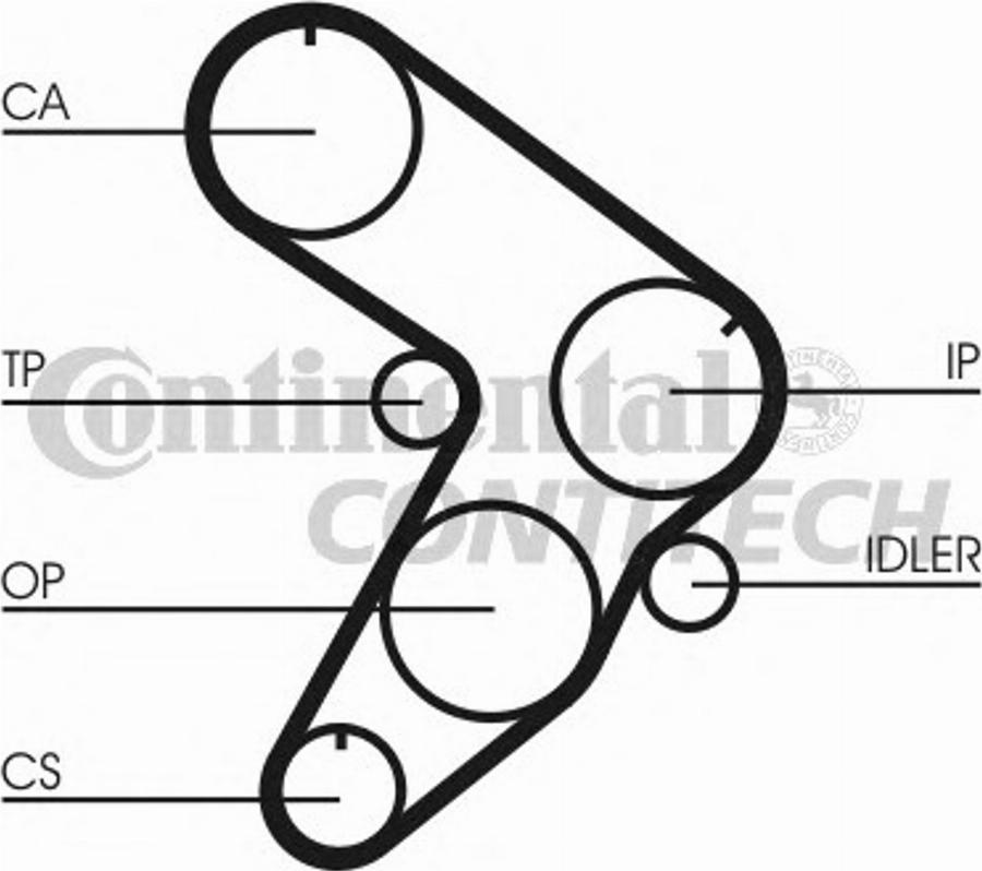 CONTINENTAL CT544 - Curea de distributie aaoparts.ro