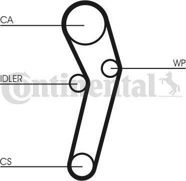 CONTINENTAL CT631 - Curea de distributie aaoparts.ro