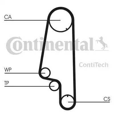CONTINENTAL CT 845 - Curea de distributie aaoparts.ro