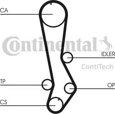 CONTINENTAL CT 876 - Curea de distributie aaoparts.ro